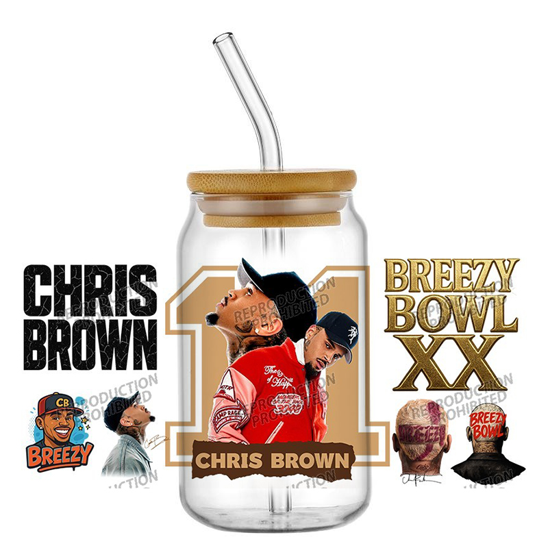 Rdta Tank Glass - New Popular Singer Chris Brown Transfer