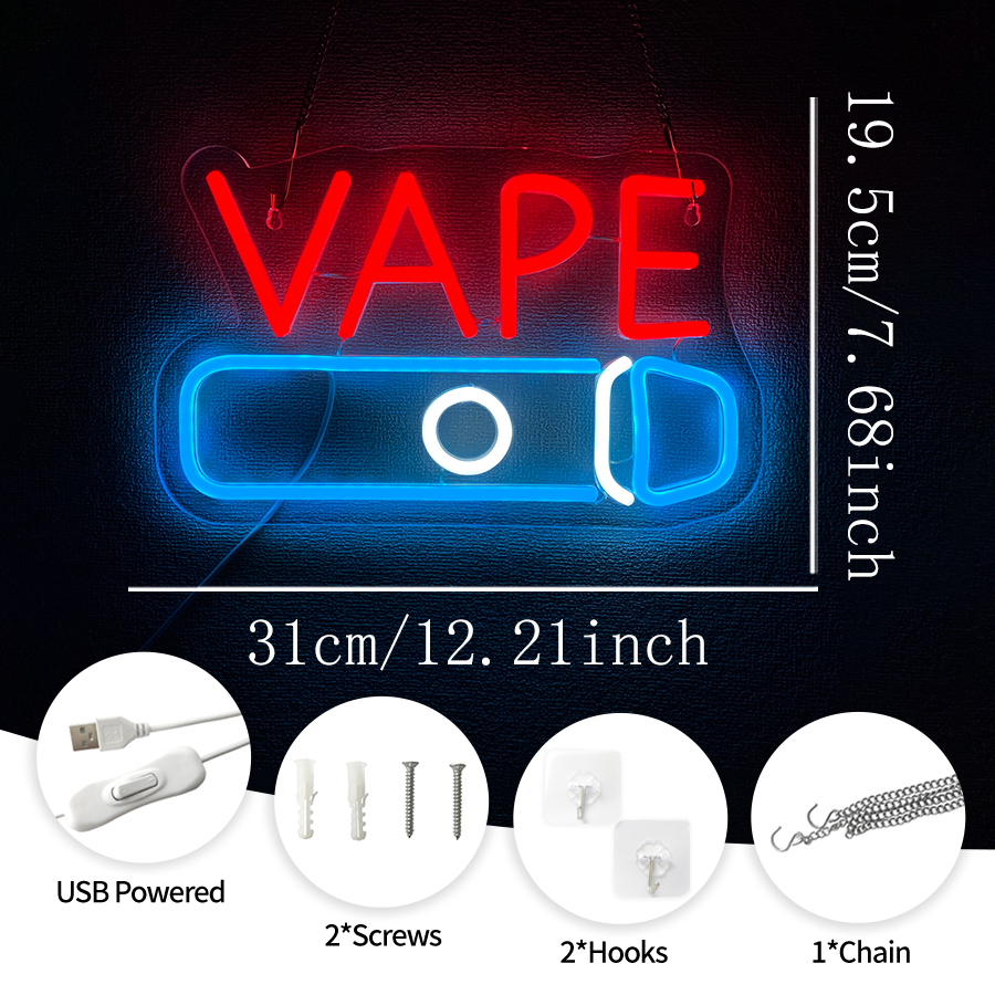 VAPE Shop Neon Sign for Smoke  - Vaping Store review and price
