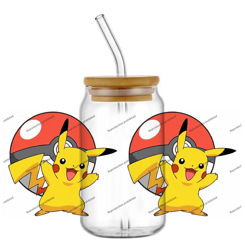 Pokemon pattern UV DTF cup wra - Rdta Tank Glass review and price