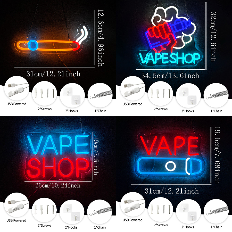 Vape Shop Neon Sign For Wall D - Vaping Store review and price