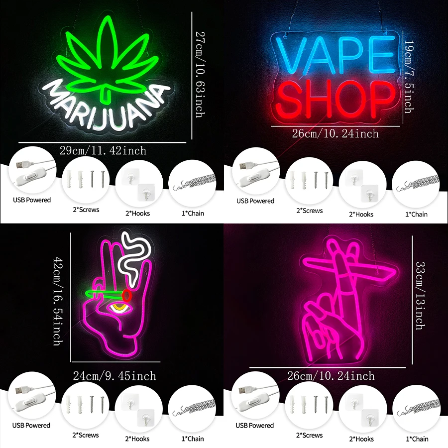 Vape Shop Neon Sign For Wall D - Vaping Store review and price
