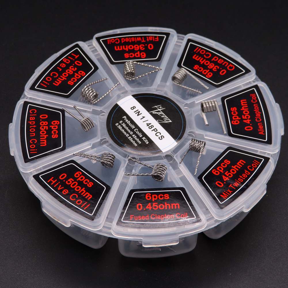 48pcs/set Premade Coils RTA RD - Clapton Wire Pre Built review and price