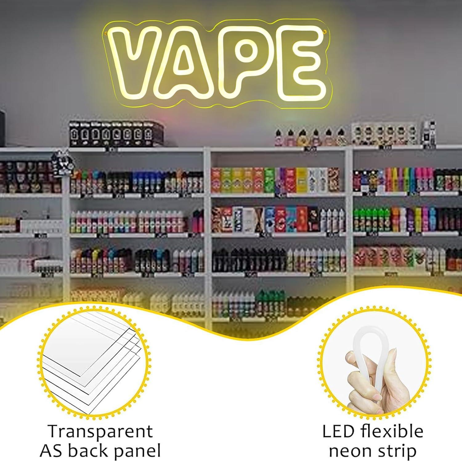 Vape Neon Sign USB Dimmable LE - Vaping Store review and price