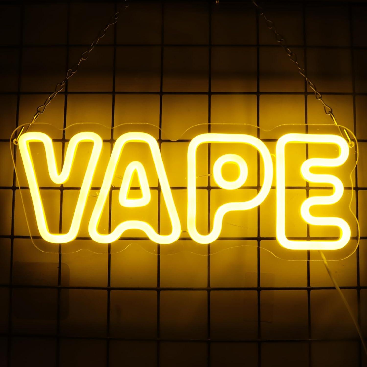 Vape Neon Sign USB Dimmable LE - Vaping Store review and price