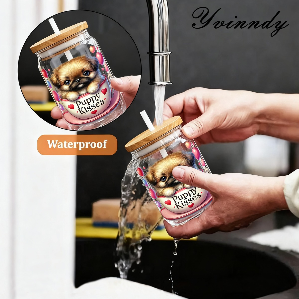 5Pcs/Set Valentines Puppy 16OZ - Rdta Tank Glass review and price