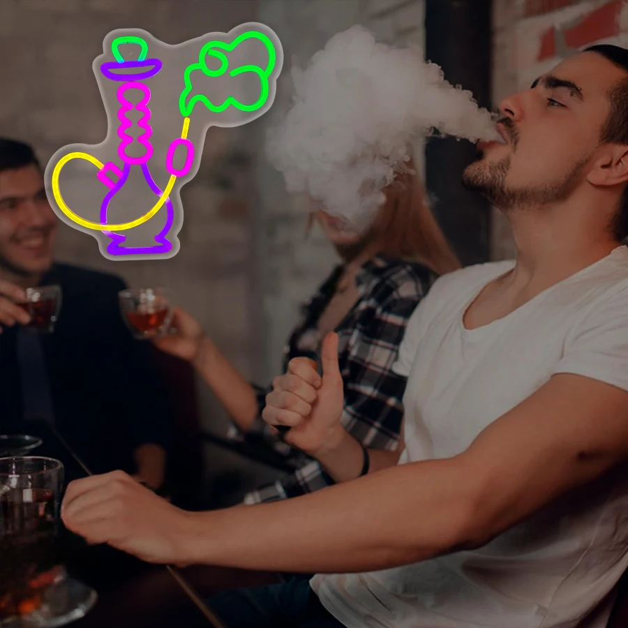 Hookah Neon Sign for Shisha Ba - Vaping Shop review and price