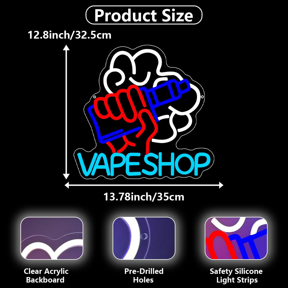 Vape Shop Neon Sign USB Powere - Vaping Shop review and price