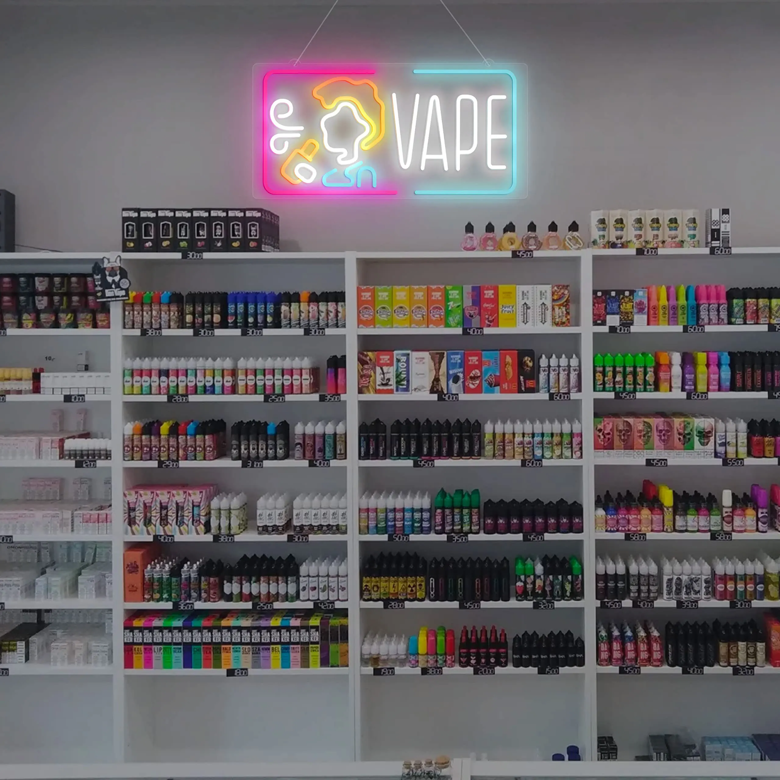 Vape Neon Sign Dimmable Smoke  - Vaping Store review and price