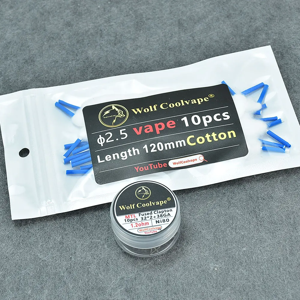 Wolfcoolvape NI80 Pre-Built He - Clapton Wire Pre Built review and price